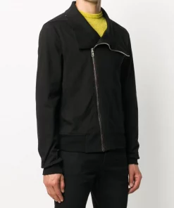 Rick Owens Veste à Fermeture Zippée Décalée 09 BLACK -Rick Owens Soldes 15615147 28323365 600