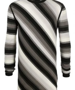 Rick Owens 09108 BLACK/PEARL AS SAMPLED Pull à Rayures Homme