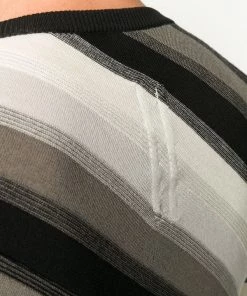 Rick Owens 09108 BLACK/PEARL AS SAMPLED Pull à Rayures Homme -Rick Owens Soldes 15729580 28935149 600