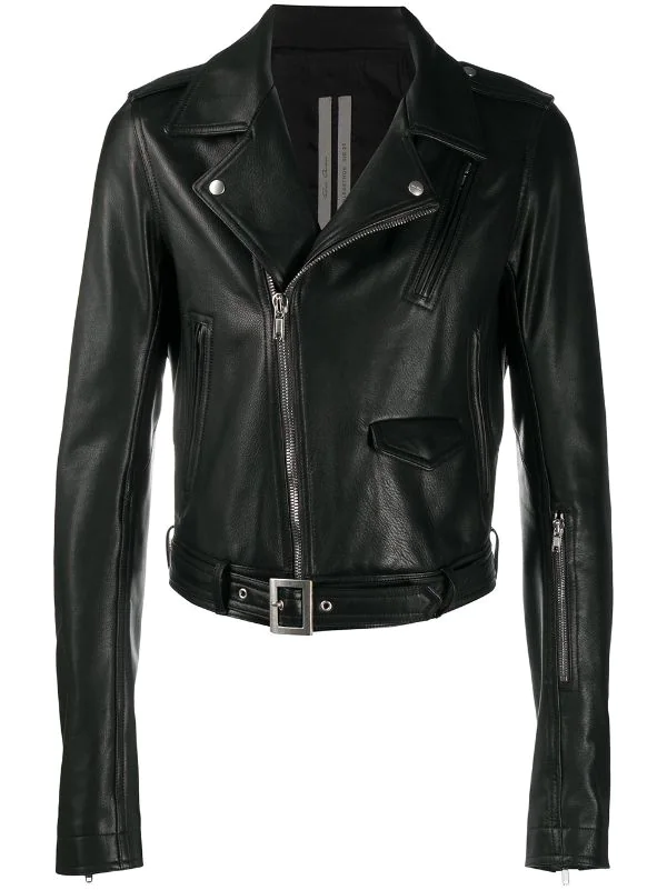 Rick Owens 09 BLACK Veste De Moto Zippée Homme 3 Rick Owens 09 BLACK Veste De Moto Zippée Homme