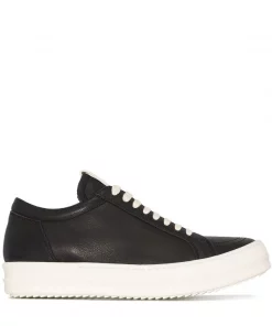 Rick Owens 911 BLACK Baskets Bumper En Cuir Femme