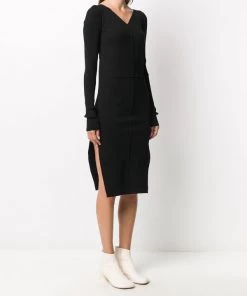 Rick Owens Robe Fendue à Col V 09 BLACK 11 Rick Owens Robe Fendue à Col V 09 BLACK -Rick Owens Soldes 15833212 29254626 600