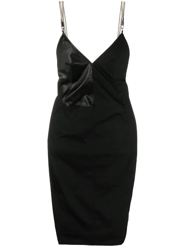 Rick Owens Robe Courte à Empiècements Contrastants 09 BLACK 3 Rick Owens Robe Courte à Empiècements Contrastants 09 BLACK