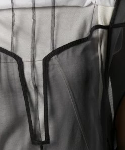 Rick Owens Robe Longue à Bords Contrastants Femme -Rick Owens Soldes 15974590 29790746 600