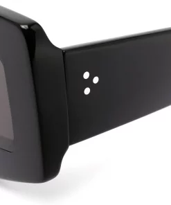 ( Nouvelle Collection ) Rick Owens Lunettes De Soleil à Monture Masque 0909 BLK TEMPLE/BLK LENS -Rick Owens Soldes 15974680 29776555 600