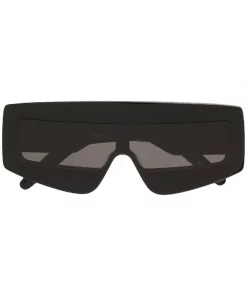 ( Nouvelle Collection ) Rick Owens Lunettes De Soleil à Monture Masque 0909 BLK TEMPLE/BLK LENS