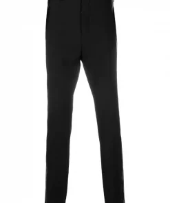 Rick Owens 09 BLACK Pantalon De Costume à Design à Empiècements Homme