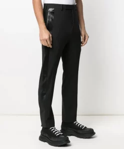 Rick Owens 09 BLACK Pantalon De Costume à Design à Empiècements Homme -Rick Owens Soldes 16130931 30451528 600