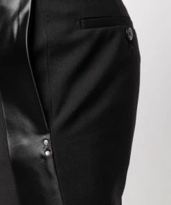 Rick Owens 09 BLACK Pantalon De Costume à Design à Empiècements Homme -Rick Owens Soldes 16130931 30451529 600