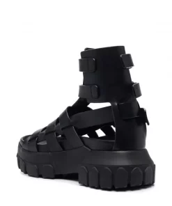 Rick Owens 99 BLACK/BLACK Sandales Hiking Tractor Femme -Rick Owens Soldes 16196756 33031359 600