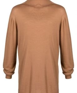 Rick Owens Pull En Maille à Col Roulé 24 HONEY