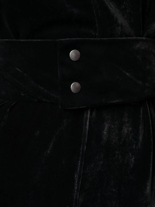 Rick Owens Robe Courte En Velours à Col V 09 BLACK 8 Rick Owens Robe Courte En Velours à Col V 09 BLACK – Image 6