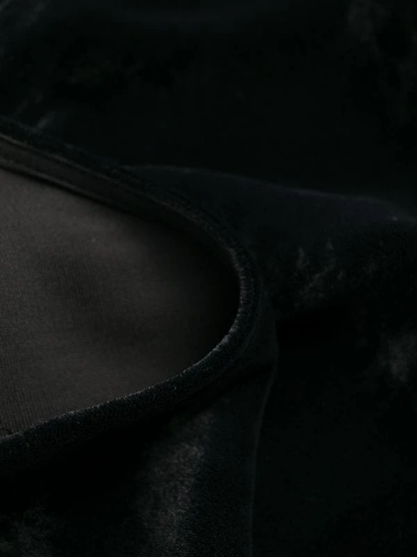 Rick Owens Robe Courte En Velours à Col V 09 BLACK 7 Rick Owens Robe Courte En Velours à Col V 09 BLACK – Image 5