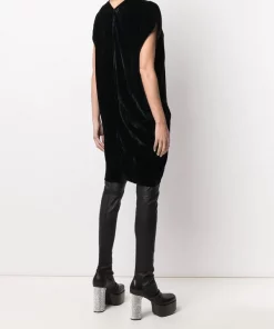 Rick Owens Robe Courte En Velours à Col V 09 BLACK 12 Rick Owens Robe Courte En Velours à Col V 09 BLACK -Rick Owens Soldes 16211344 30842328 600