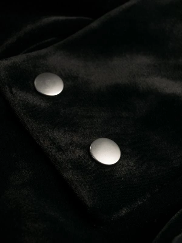 Rick Owens Robe Courte En Velours à Col V 09 BLACK 9 Rick Owens Robe Courte En Velours à Col V 09 BLACK – Image 7