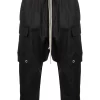 ( Nouvelle Collection ) Rick Owens 09 BLACK Pantalon Cargo à Lien De Resserrage Homme -Rick Owens Soldes 16283171 31202876 600