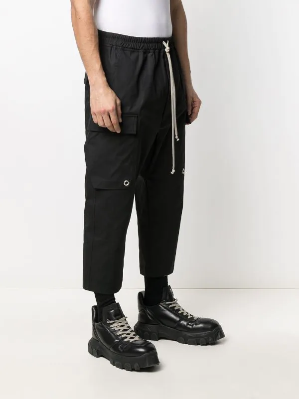 ( Nouvelle Collection ) Rick Owens 09 BLACK Pantalon Cargo à Lien De Resserrage Homme 5 ( Nouvelle Collection ) Rick Owens 09 BLACK Pantalon Cargo à Lien De Resserrage Homme – Image 3