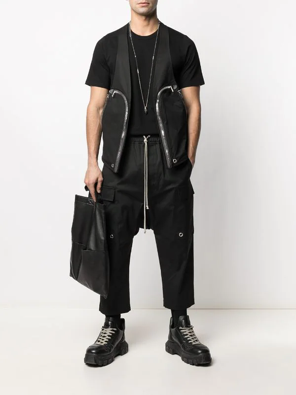 ( Nouvelle Collection ) Rick Owens 09 BLACK Pantalon Cargo à Lien De Resserrage Homme 4 ( Nouvelle Collection ) Rick Owens 09 BLACK Pantalon Cargo à Lien De Resserrage Homme – Image 2