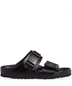 Rick Owens Sandales à Logo Embossé 09 BLACK