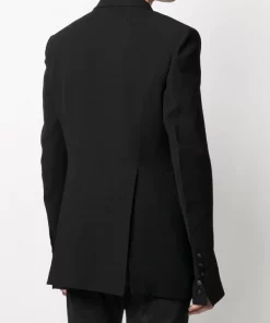 Rick Owens 908 BLACK/ PEARL Blazer à Revers étroit Homme -Rick Owens Soldes 16294686 31453408 600