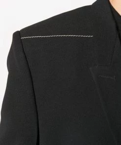 Rick Owens 908 BLACK/ PEARL Blazer à Revers étroit Homme -Rick Owens Soldes 16294686 31454874 600