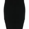Rick Owens Jupe Crayon à Fente Latérale 09 BLACK -Rick Owens Soldes 16300641 31453682 600