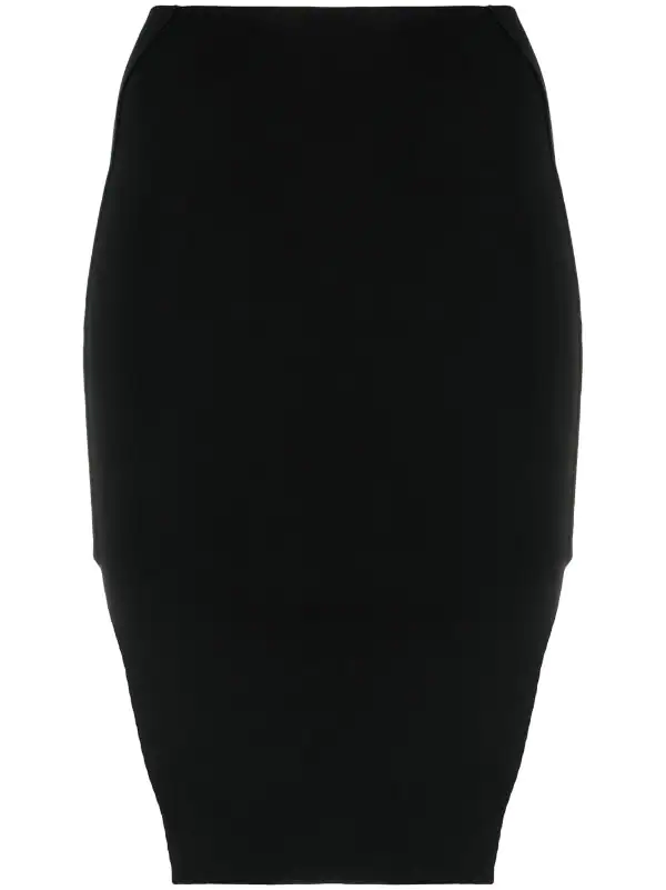 Rick Owens Jupe Crayon à Fente Latérale 09 BLACK 3 Rick Owens Jupe Crayon à Fente Latérale 09 BLACK