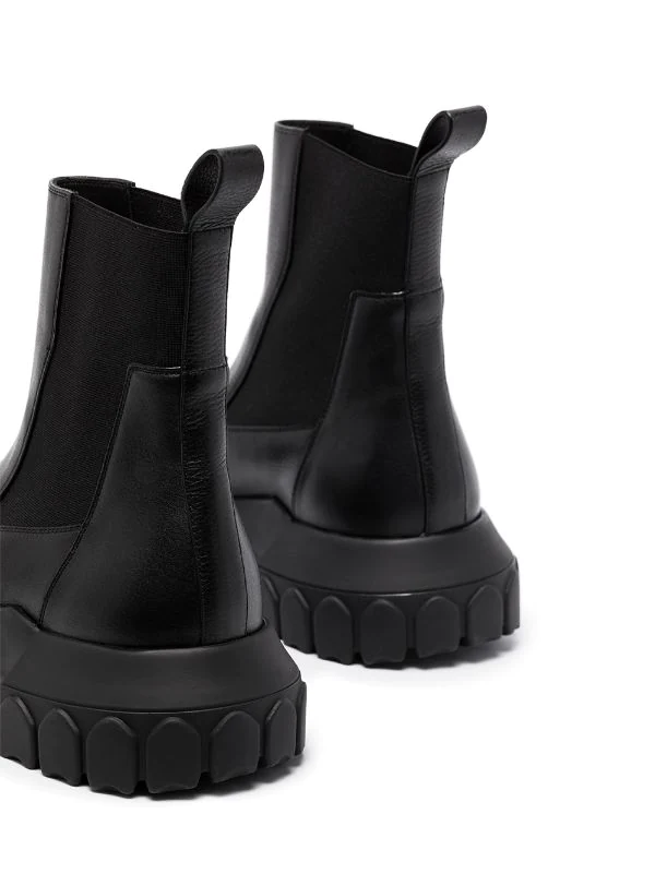 Rick Owens 099 BLACK/BLACK Bottes Beatle Bozo Tractor En Cuir Femme 4 Rick Owens 099 BLACK/BLACK Bottes Beatle Bozo Tractor En Cuir Femme – Image 2