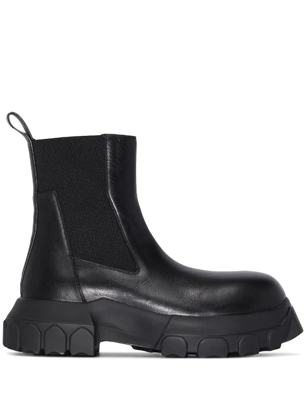 Rick Owens 099 BLACK/BLACK Bottes Beatle Bozo Tractor En Cuir Femme 3 Rick Owens 099 BLACK/BLACK Bottes Beatle Bozo Tractor En Cuir Femme