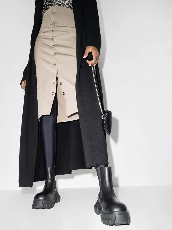 Rick Owens 099 BLACK/BLACK Bottes Beatle Bozo Tractor En Cuir Femme 5 Rick Owens 099 BLACK/BLACK Bottes Beatle Bozo Tractor En Cuir Femme – Image 3