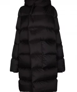 Rick Owens 09 BLACK Manteau à Design Matelassé Femme
