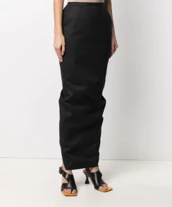 Rick Owens Jupe Longue à Taille Haute 09 BLACK -Rick Owens Soldes 16318752 31592992 600