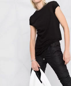 Rick Owens T-shirt à Manches Transparentes 09 BLACK -Rick Owens Soldes 16328151 31462190 600