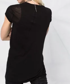 Rick Owens T-shirt à Manches Transparentes 09 BLACK -Rick Owens Soldes 16328151 31462191 600