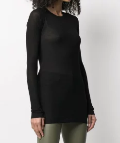 Rick Owens T-shirt Nervuré à Manches Longues Femme -Rick Owens Soldes 16329927 31382116 600