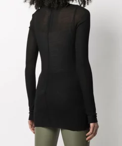 Rick Owens T-shirt Nervuré à Manches Longues Femme -Rick Owens Soldes 16329927 31382119 600