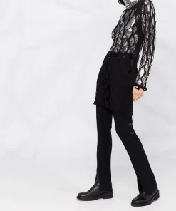 Rick Owens 09 BLACK Pull En Maille Ajourée Femme -Rick Owens Soldes 16338996 31363794 600