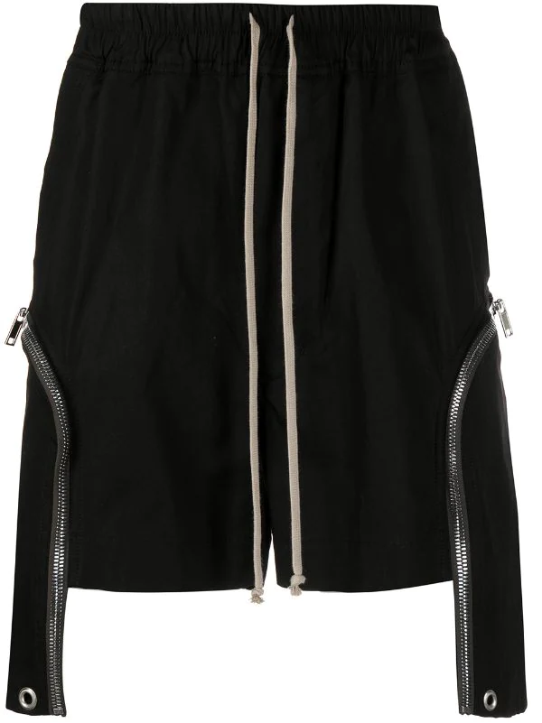 Rick Owens 09 BLACK Short à Détails D’œillets Homme 3 Rick Owens 09 BLACK Short à Détails D’œillets Homme