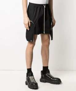Rick Owens 09 BLACK Short à Détails D’œillets Homme 9 Rick Owens 09 BLACK Short à Détails D’œillets Homme -Rick Owens Soldes 16360525 31443925 600