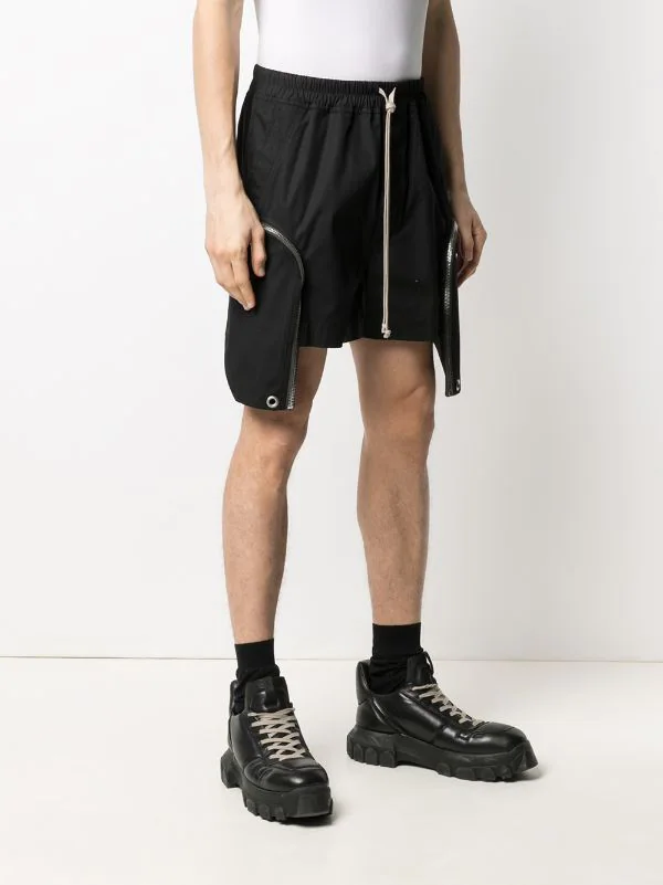 Rick Owens 09 BLACK Short à Détails D’œillets Homme 5 Rick Owens 09 BLACK Short à Détails D’œillets Homme – Image 3