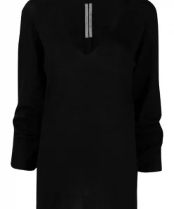 ( Nouvelle Collection ) Rick Owens 09 BLACK Haut Toga En Cachemire Femme