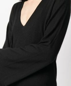 ( Nouvelle Collection ) Rick Owens 09 BLACK Haut Toga En Cachemire Femme -Rick Owens Soldes 16381764 31757989 600