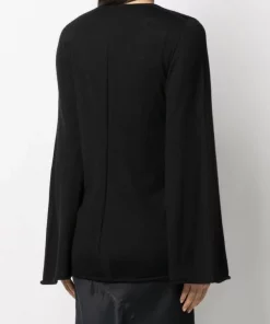 ( Nouvelle Collection ) Rick Owens 09 BLACK Haut Toga En Cachemire Femme -Rick Owens Soldes 16381764 31757994 600