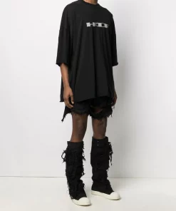 ( Positively Conscious ) Rick Owens 0961 BLACK/OYSTER T-shirt Tommy à Col Rond Homme -Rick Owens Soldes 16397573 31690876 600