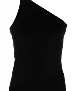( Nouvelle Collection ) Rick Owens T-shirt à Design à Une épaule 09BLACK