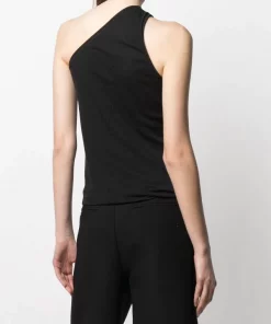 ( Nouvelle Collection ) Rick Owens T-shirt à Design à Une épaule 09BLACK -Rick Owens Soldes 16415680 32083370 600