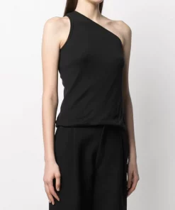 ( Nouvelle Collection ) Rick Owens T-shirt à Design à Une épaule 09BLACK -Rick Owens Soldes 16415680 32083371 600