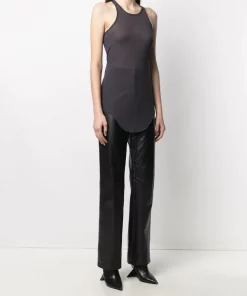 Rick Owens Débardeur à Ourlet Incurvé 76PLUM -Rick Owens Soldes 16417039 32082481 600