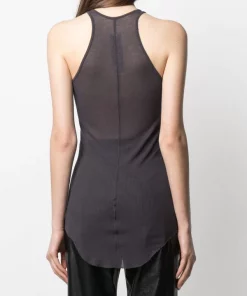 Rick Owens Débardeur à Ourlet Incurvé 76PLUM -Rick Owens Soldes 16417039 32084218 600