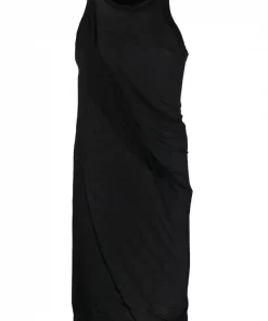 ( Nouvelle Collection ) Rick Owens 09 BLACK Débardeur à Coupe Mi-longue Femme